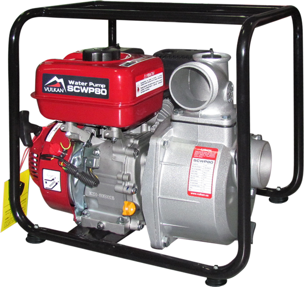 Мотопомпа рукав 75мм, 55м3/рік, підйом 30м, чиста вода, SCWP80