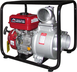 Мотопомпа рукав 100мм, 85м3/рік, підйом 30м, чиста вода, SCWP100