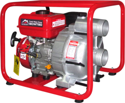 Мотопомпа рукав 75мм, 58м3/год, підйом 26м, брудна вода, SCWT80