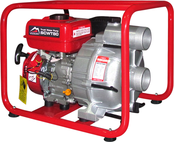 Мотопомпа рукав 75мм, 58м3/год, підйом 26м, брудна вода, SCWT80