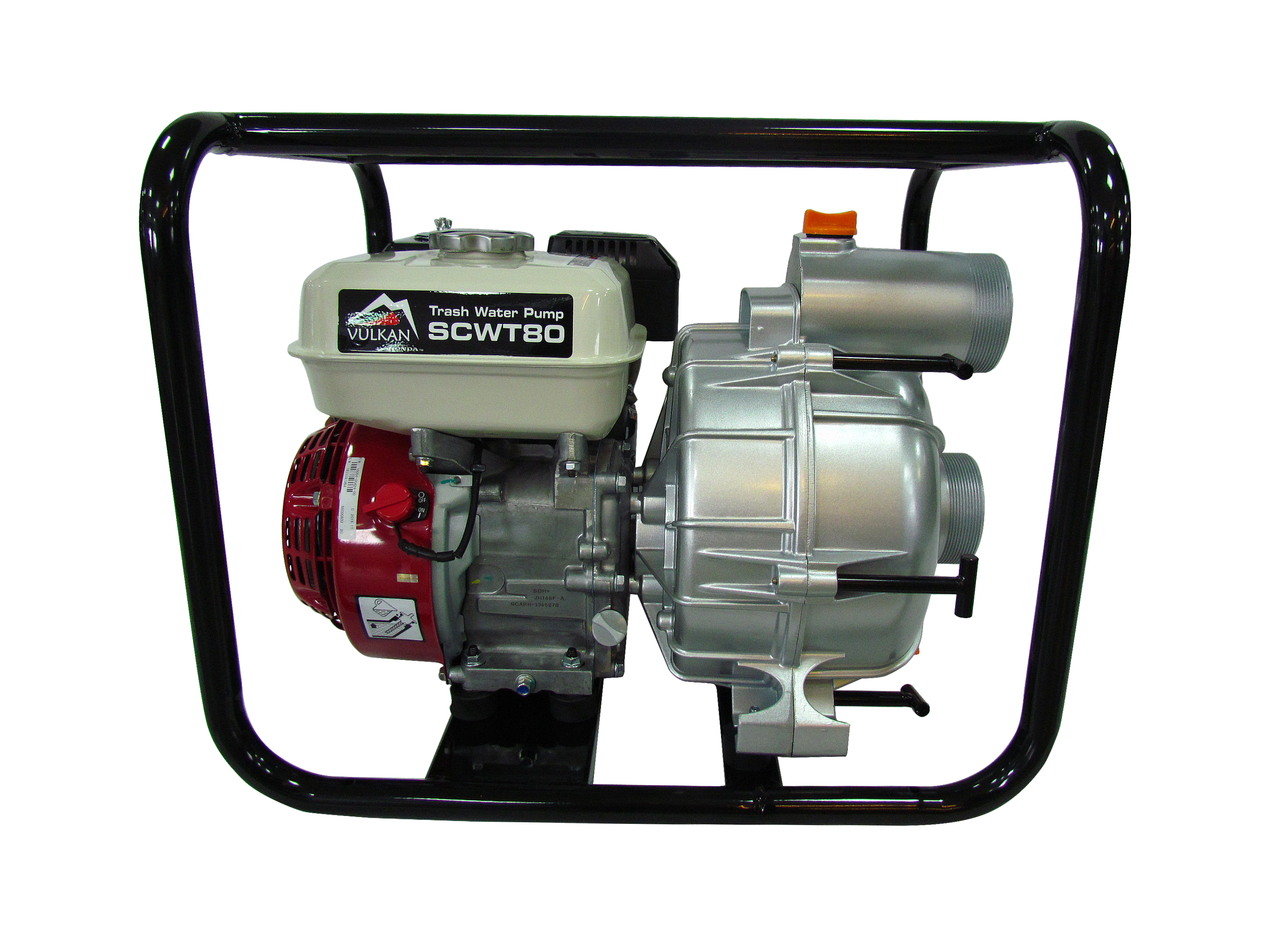 Мотопомпа рукав 75мм, 58м3/рік, дв. Honda GX200, підйом 26м, грязна вода, SCWT80H