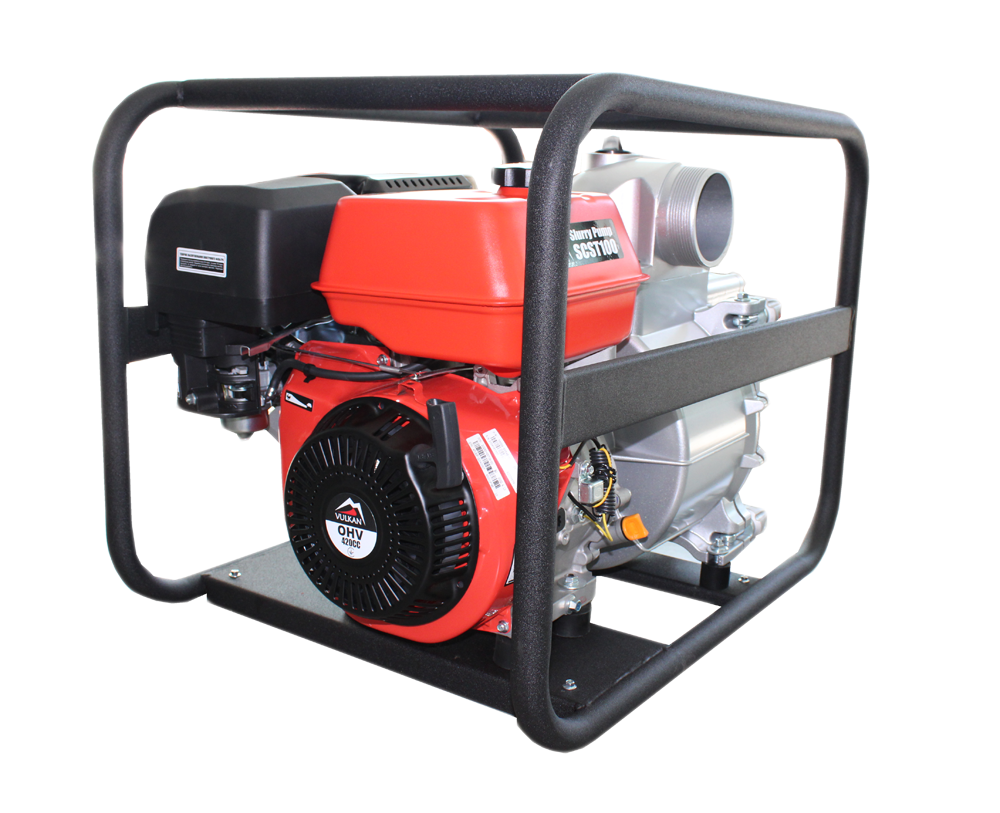 Мотопомпа рукав 100мм, 85м3/год, підйом 25м, шлам/брудна вода, дв.Senci SC420