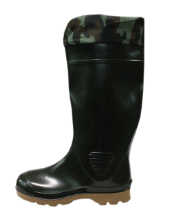 Чоботи гумові 44р. "Торнадо з манжетом" ПВХ зелені, затяжка, високі купить