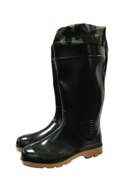Чоботи гумові 44р. "Торнадо з манжетом" ПВХ зелені, затяжка, високі