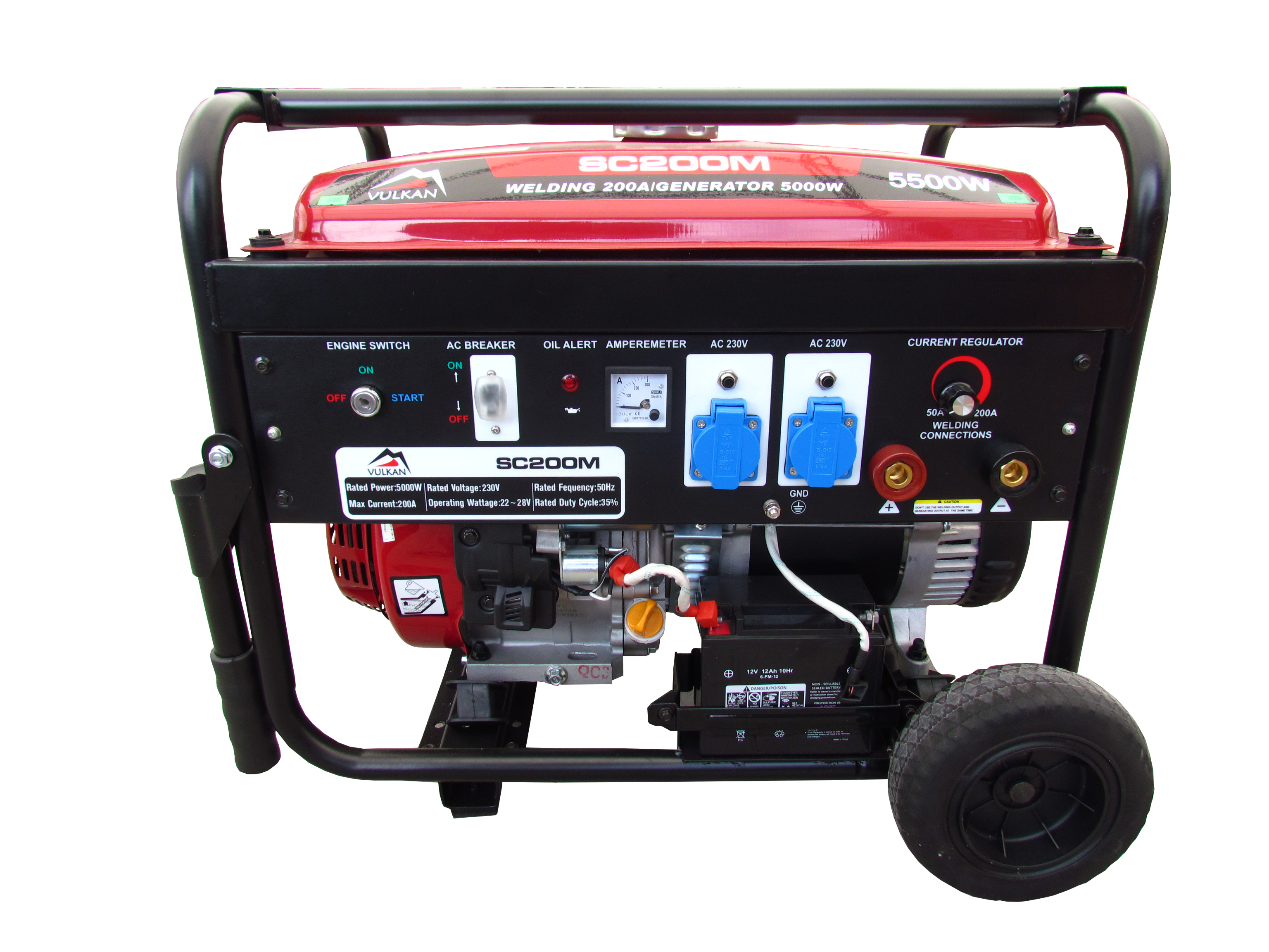 Генератор зварювальний 5 кВт Vulkan SC200M-2 бензиновий (SC200М-ІІ) - Фото 1 Генератор зварювальний 5 кВт Vulkan SC200M-2 бензиновий (SC200М-ІІ)