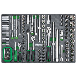 Візок з інструментом (BUMPER SERIES) 7 секцій 340од. сірий TOPTUL GE-34029 акція