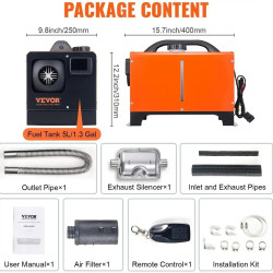 Атономный дизельный обогреватель 8 кВт (12/24в) VEVOR не дорого