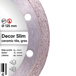 Круг алмазний вiдрiзний 1A1R 125x1,2/1,0x8x22,23 Decor Slim купити