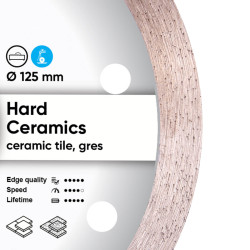 Круг алмазный отрезной 1A1R 125x1,4/1,0x10x22,23 Hard ceramics купить