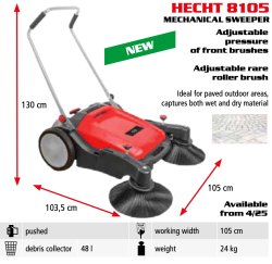 Механическая подметальная машина HECHT 8105