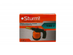 Лампа паяльная газовая с пьезоподжигом (190 г/360 мл) Sturm 8160101 в Украине