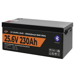 Акумулятор LP LiFePO4 25,6V - 230 Ah (5888Wh) (Smart BMS 150А) з BT пластик купити