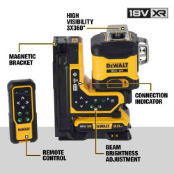 Уровень лазерный линейный DeWALT DCLE34035D1 