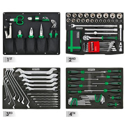 Ящик с инструментом модульный (TBCE0202, 3 секции) 134ед. TOPTUL GCZ-134A купить