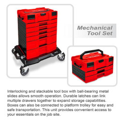 Ящик с инструментом модульный (TBCE0202, 3 секции) 134ед. TOPTUL GCZ-134A в Украине
