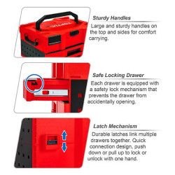 Ящик для інструментів модульний 3 секції 456x372x250мм (пластик) TOPTUL TBCE0202 в Україні