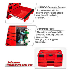 Ящик для інструментів модульний 3 секції 456x372x250мм (пластик) TOPTUL TBCE0202 замовити