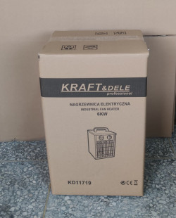 Тепловентилятор промисловий 6кВт 380Вт термостат, 3 режима роботи фото