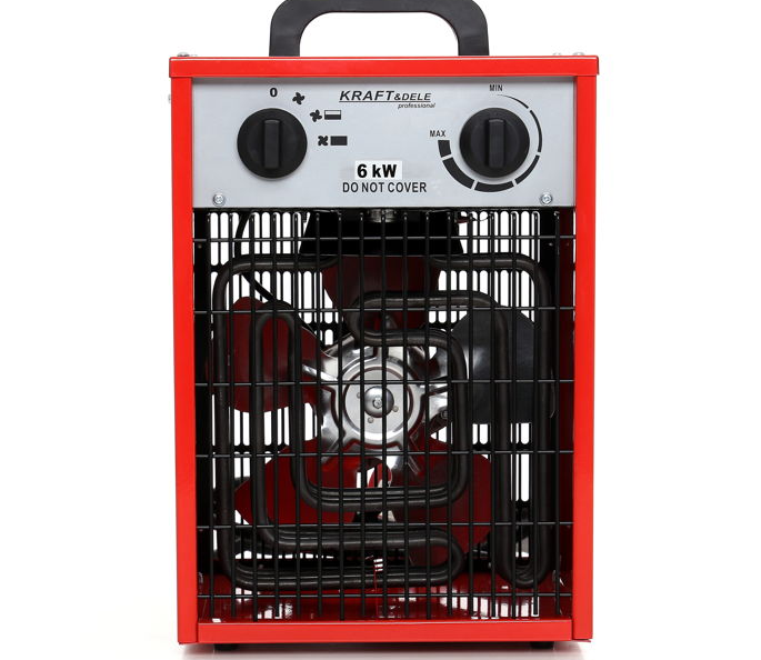 Тепловентилятор промисловий 6кВт 380Вт термостат, 3 режима роботи