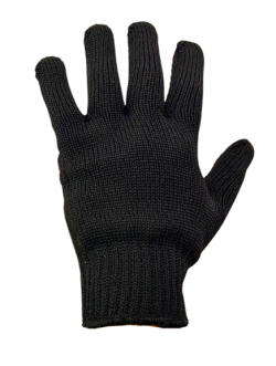 Рукавички трикотажні чорні ТМ GTM LUX, помаранчева ПВХ крапка р.10 купить