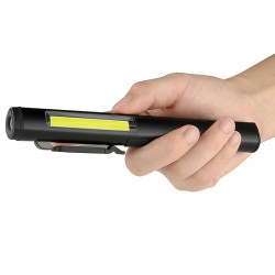 Фонарик светодиодный алюминиевый (COB+LED) с УФ, лазером и магнитом Pen Light  PROTESTER PRO-FL0305S в Україні