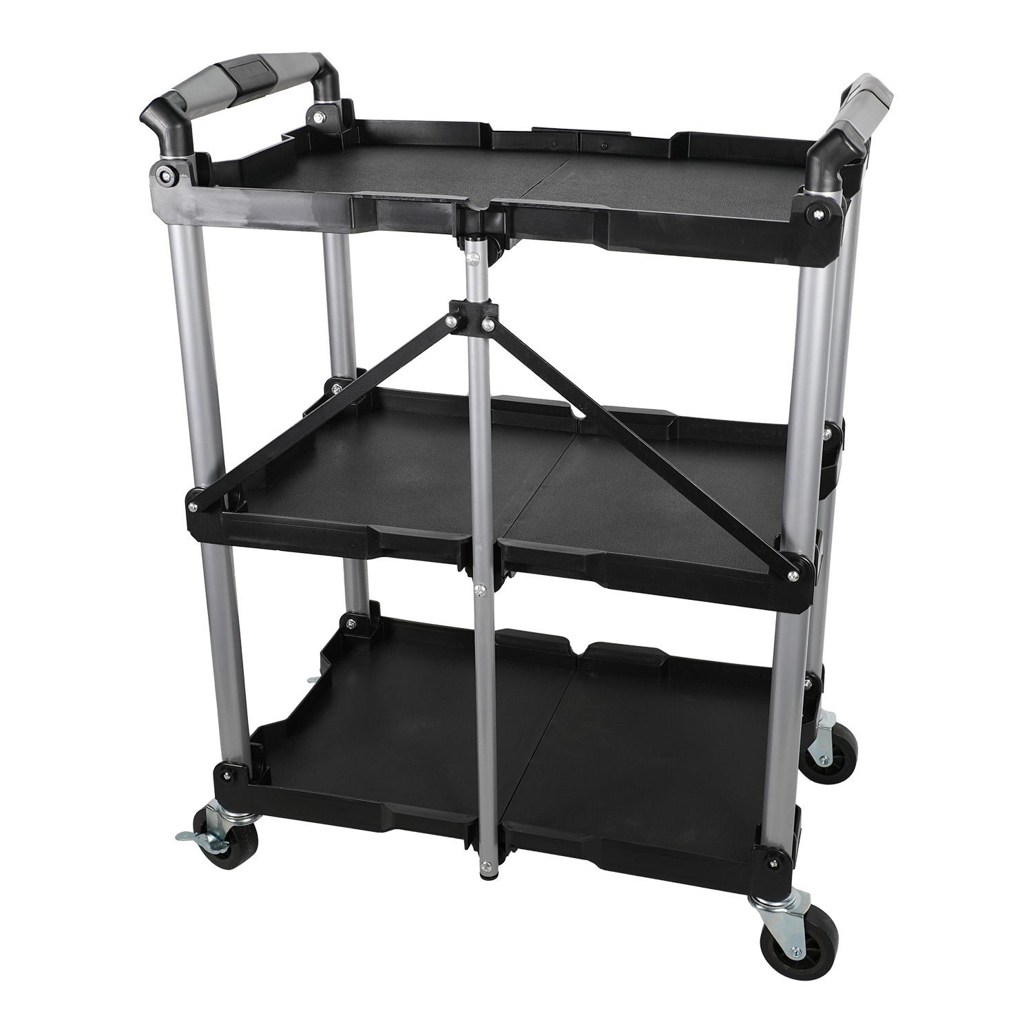 Тележка инструментальная складная 3 открытые пластиковые полки (SF6007) G.I.KRAFT GI37104