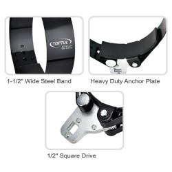 Знімач оливного фільтра 96-115 мм Heavy Duty TOPTUL JDDU1012 купити