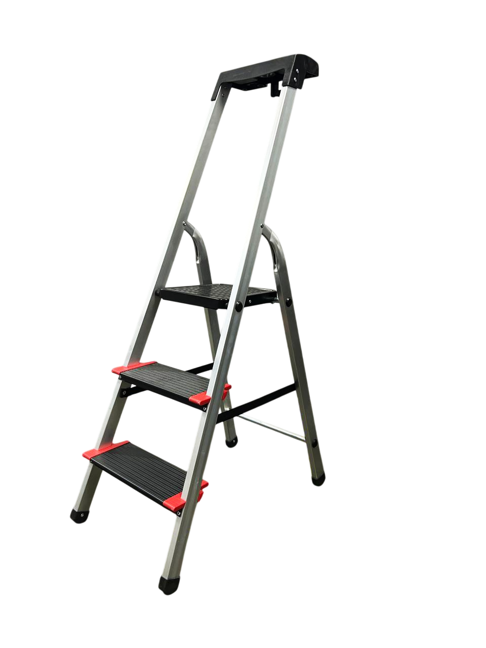 Стремянка 3сх. верх.сх.-0,63м KMH0103BP, сходинки 13см., анодований алюміній