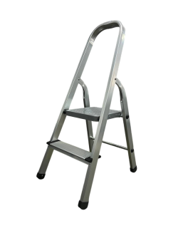 Стремянка односторонняя GTM KMH0102 алюминиевая, 2 ступеньки 390 мм (KMH0102)