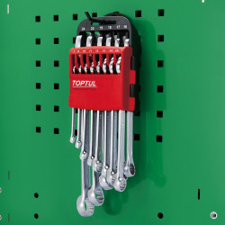Набір ключів комбінованих 7-24 мм 14ед. на холдері (червоний) TOPTUL GSAB1402 в Україні