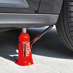 Домкрат пляшковий гідравлічний 8т 222-447 мм TOPTUL JHAB0108 купити