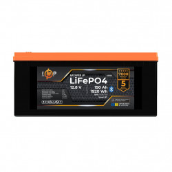 Аккумулятор LP LiFePO4 12,8V - 150 Ah (1920Wh) (BMS 150A/75А) пластик Smart BT