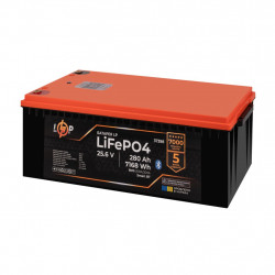 Акумулятор LP LiFePO4 25,6V - 280 Ah (7168Wh) (BMS 200A/200А) пластик Smart BT в Україні