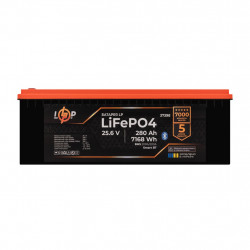 Акумулятор LP LiFePO4 25,6V - 280 Ah (7168Wh) (BMS 200A/200А) пластик Smart BT замовити