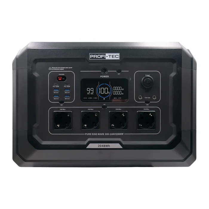 Портативная зарядная станция PROFI-TEC PPS2500 LiFePO4 (2500 Вт, батарея 2048 Вт&sdot;ч) 