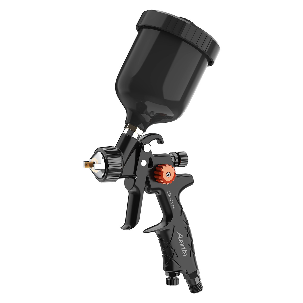 Пістолет фарбувальний пневматичний HVLP верх.пласт.бачок 250мл, форсунка-1,2мм AUARITA LION-B-LIGHT-1.2