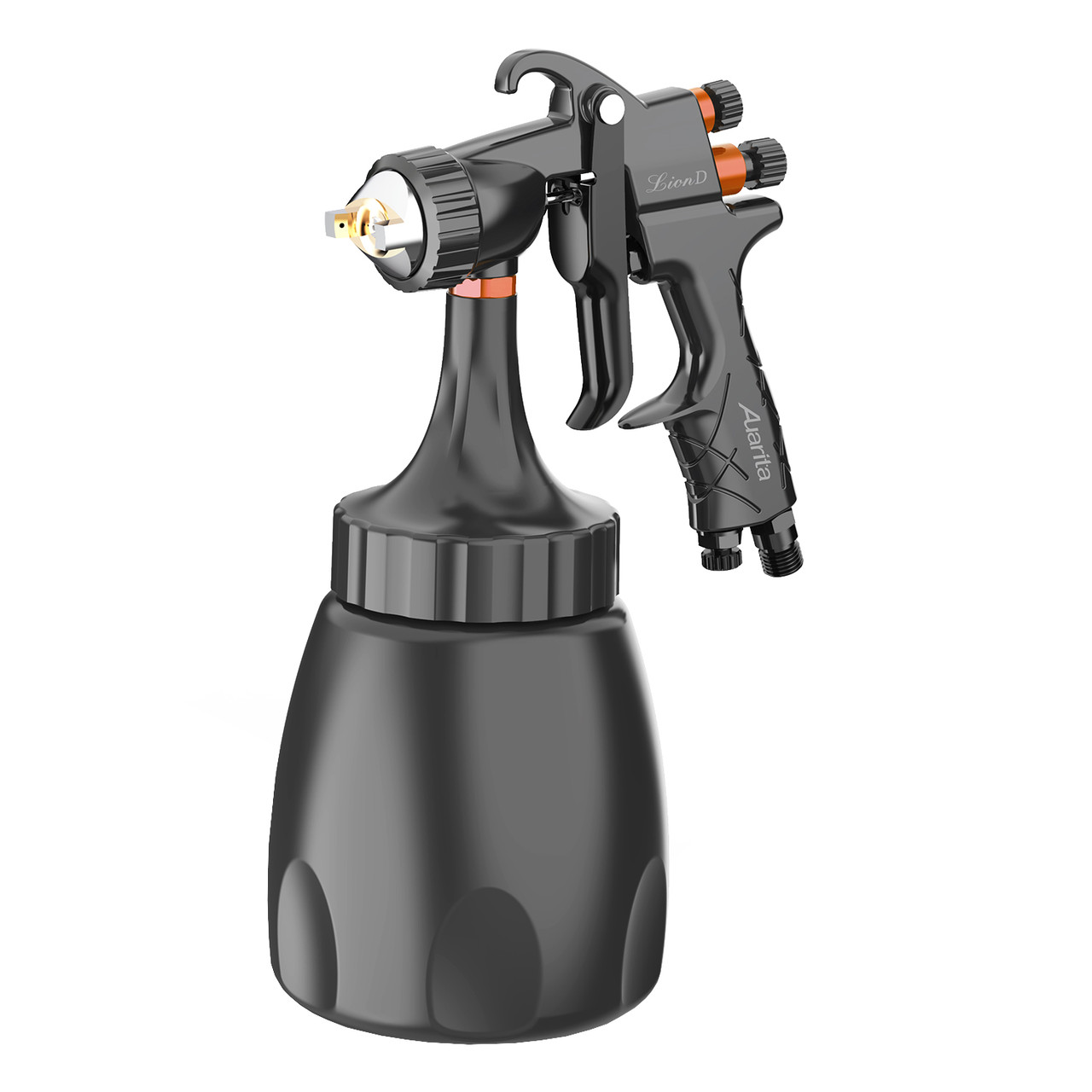 Пистолет окрасочный пневматический LVMP ниж.пласт.бачок 1000мл, форсунка-1,7мм AUARITA LION-D-1.7LM