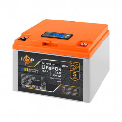Аккумулятор LP LiFePO4 12,8V - 32 Ah (410Wh) (BMS 50А/25A) пластик LCD для ИБП купить