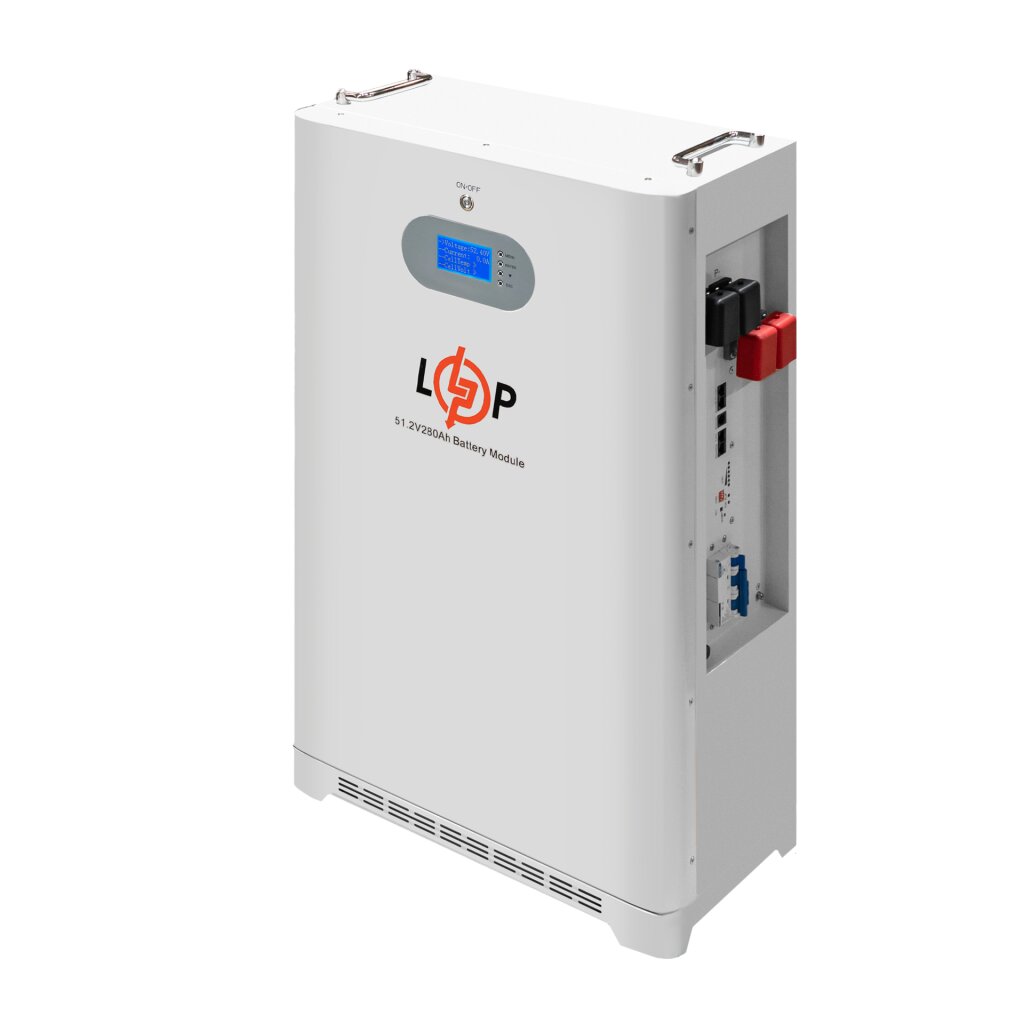 Аккумулятор LP LiFePO4 51,2V - 280 Ah (14336 Wh) (Smart BMS 200A) с LCD AB RS485/CAN