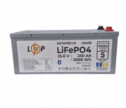 Аккумулятор LP LiFePO4 25,6V - 230 Ah (5888Wh) (BMS 200A/100А) металл Smart BT заказать