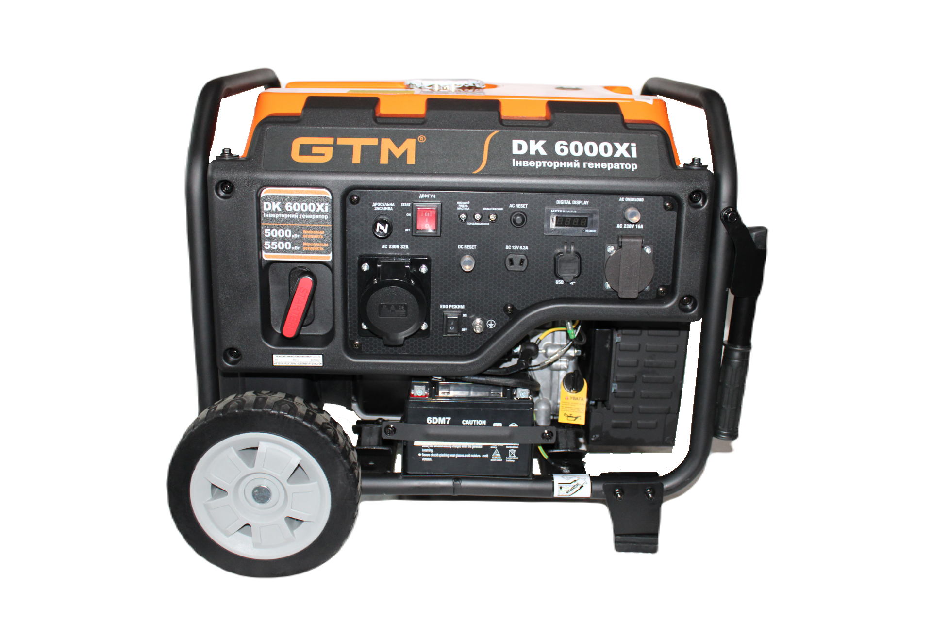 Генераторна установка інверторна відкрита DK6000Xi, 5,0 кВт ном. потужн., 230В, 50Гц,Ручн.Старт/Електростарт