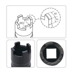 Головка 1/2" для клапана дизельної форсунки MAN, Mercedes-Benz, Scania TOPTUL JDEF1629 купити