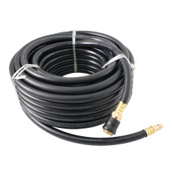 Шланг гумовий армований повітряний (PROFI) 20 атм 8x15мм, 10м з латунними швидкороз'ємними з'єднаннями AIRKRAFT AHC-16-D