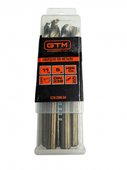 Свердло по металу GTM HSS-Co5 11.0 мм 5 шт (ECo-110K)