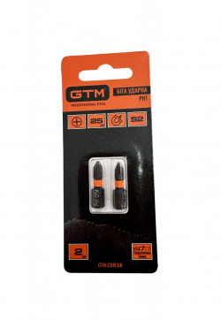 Біта ударна GTM PH1 25 мм 2 шт (SBI-H1-25B)
