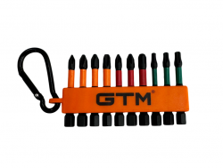 Набір ударних біт GTM SBK-10, 10 шт., 50 мм, з карабіном