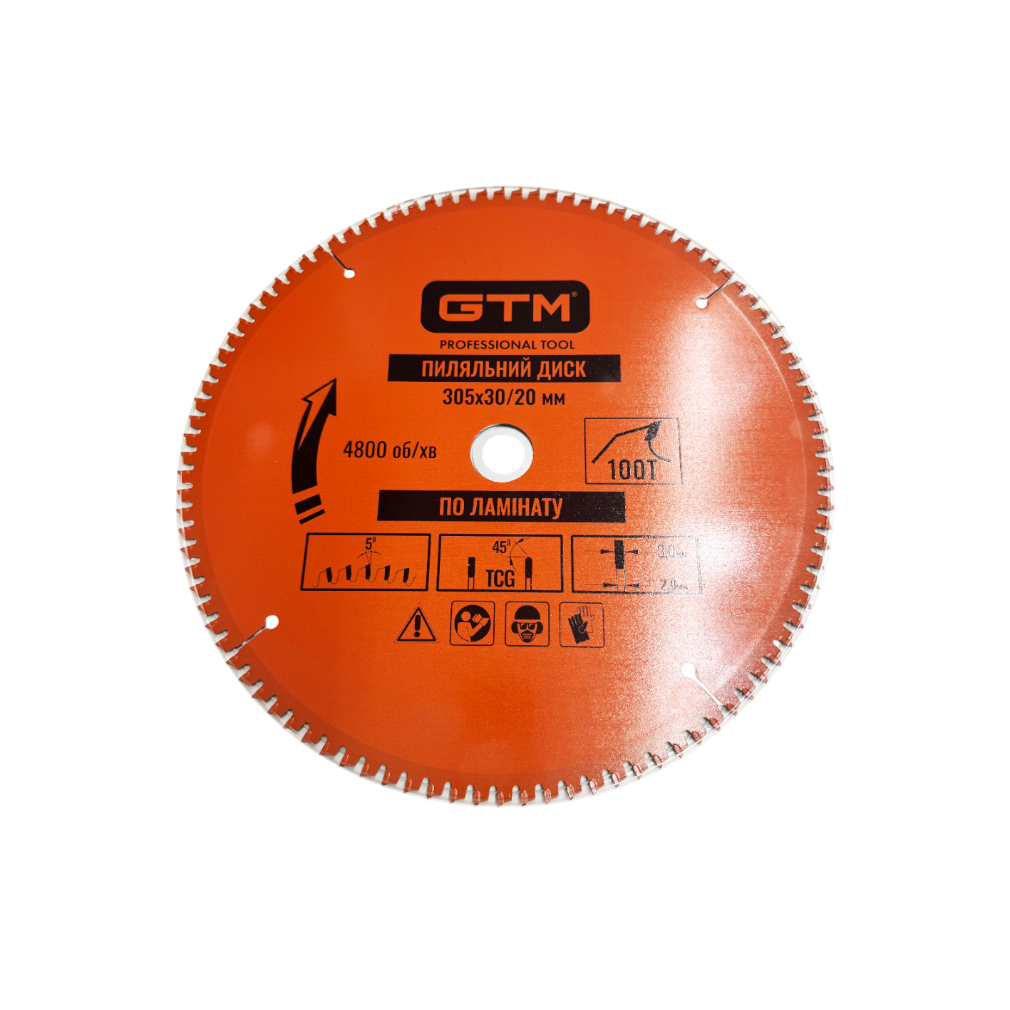 Диск пиляльний GTM SBL-305100 305&times;30/20 Z100 по ламінату (SBL-305100)