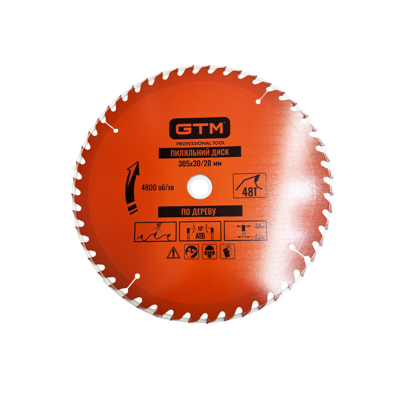 Диск пиляльний GTM SBW-25440 254&times;30/20 Z40 по дереву (SBW-25440)