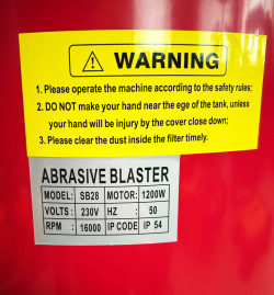 Пескоструйная установка GTM TRSB28 со встроенным пылесосом 1.2 кВт бак 106 л заказать