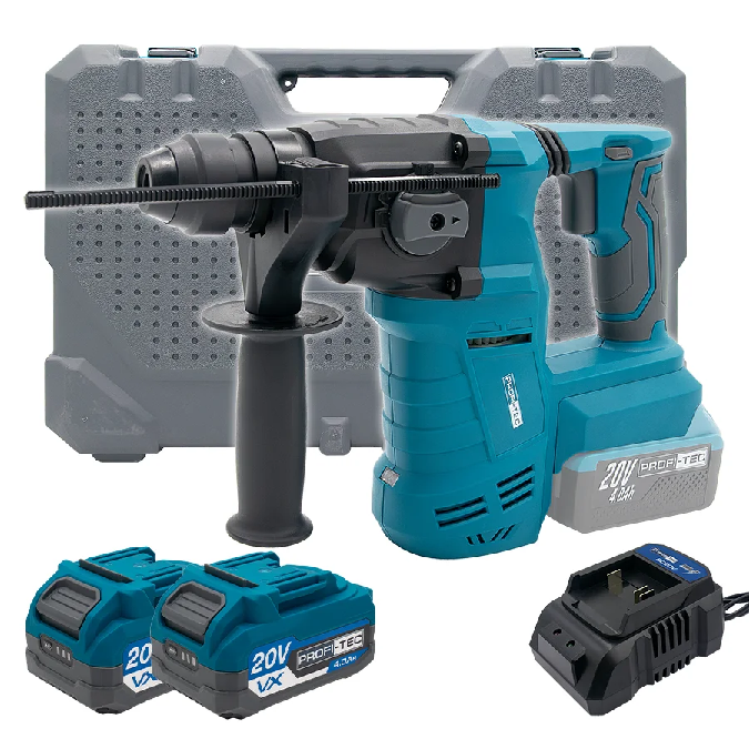 Акумуляторний перфоратор PROFI-TEC PPBH2520 POWERLine (2&times;PT2040VX (4.0 Аг), зарядний пристрій)